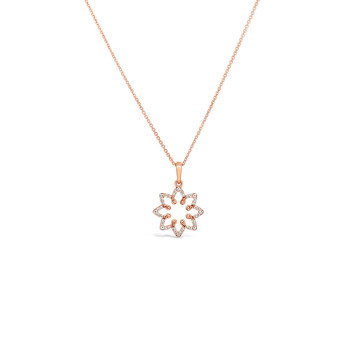 KTJ Signature Flower Full Diamond Pendant