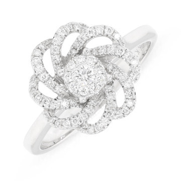 Floral Cluster Diamond Ring