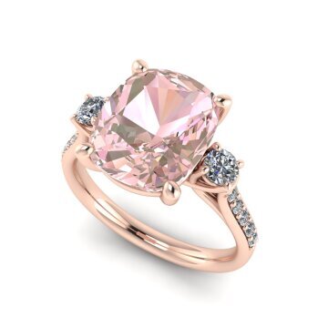 Morganite and Diamond Dress ring